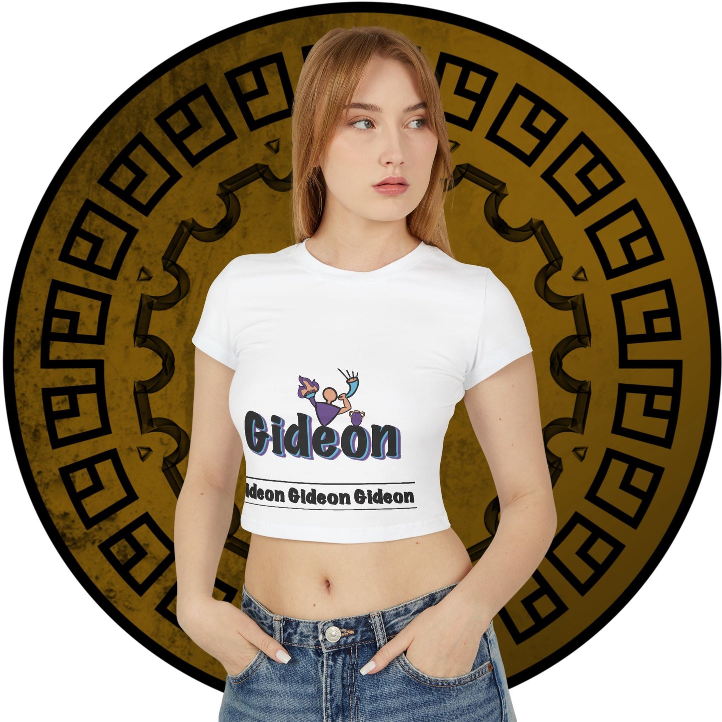 Vibrant Gideon Art Women's Baby Tee