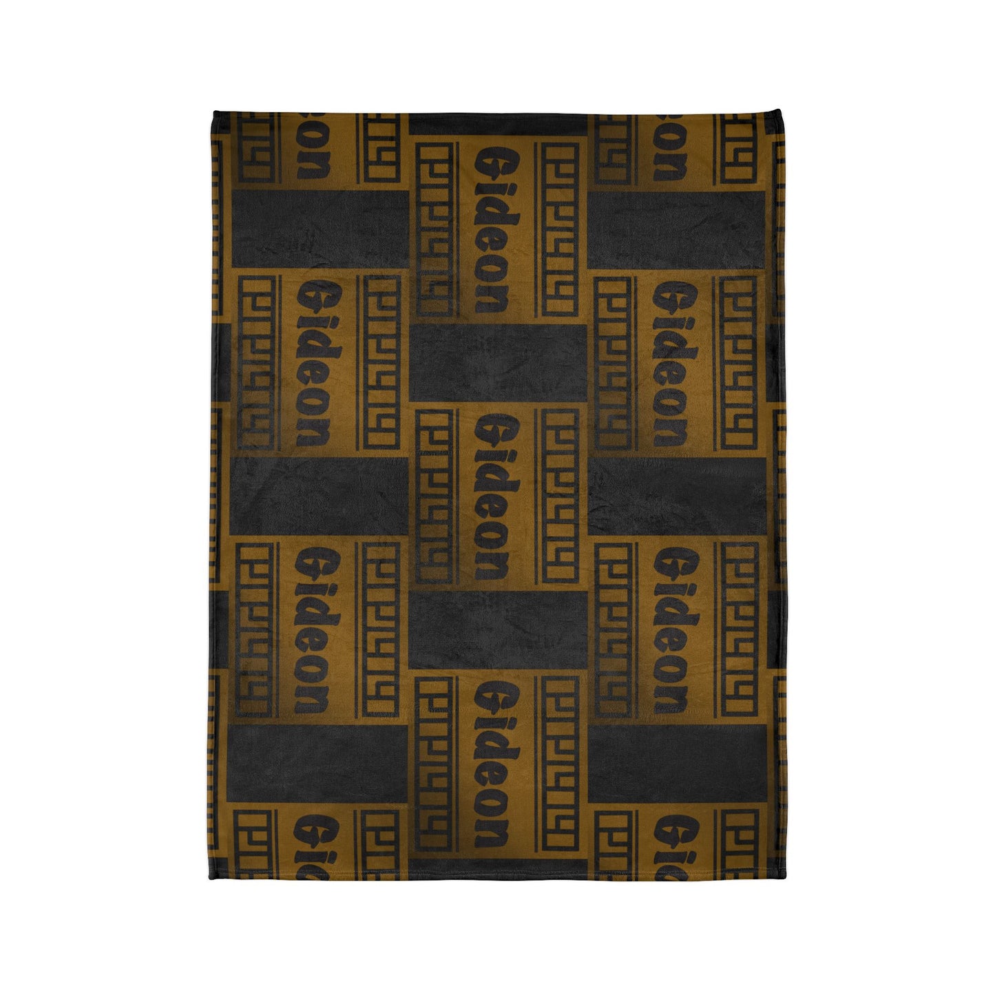Gideon Black and Brown Soft Polyester Blanket