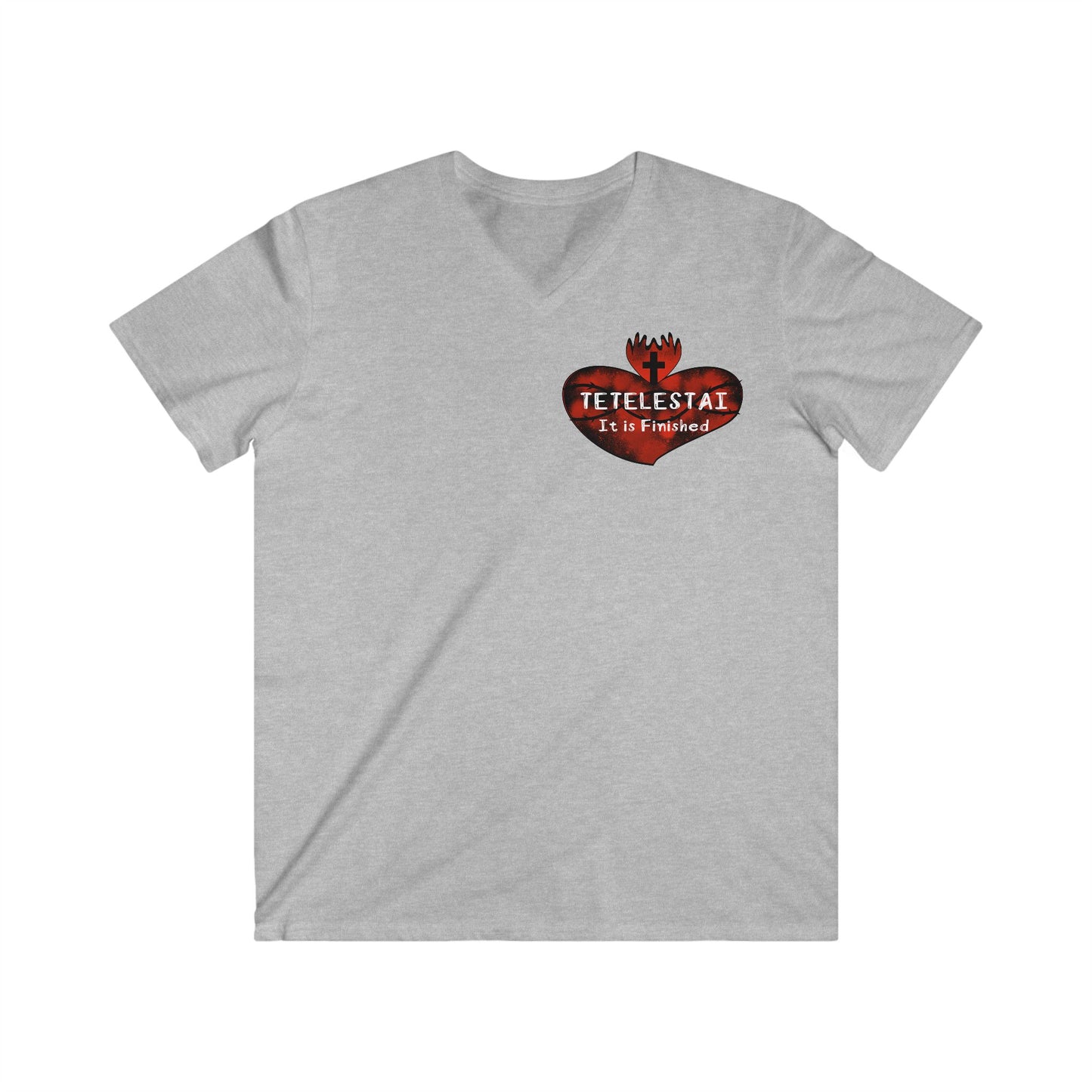 Tetelestai Men's Fitted V-Neck Short Sleeve Tee