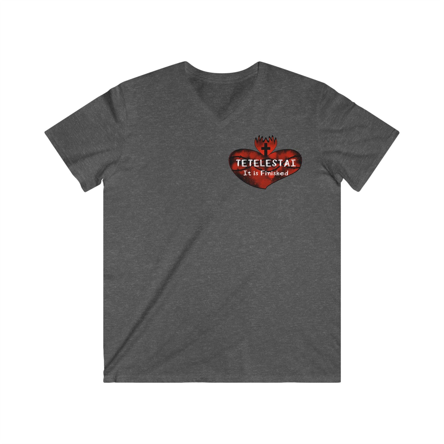 Tetelestai Men's Fitted V-Neck Short Sleeve Tee