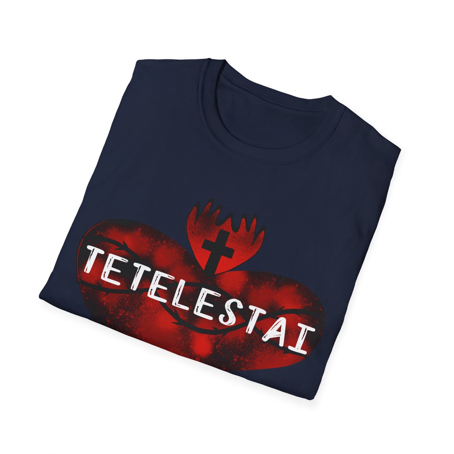 Tetelestai sacred heart of Jesus unisex Softstyle T-Shirt