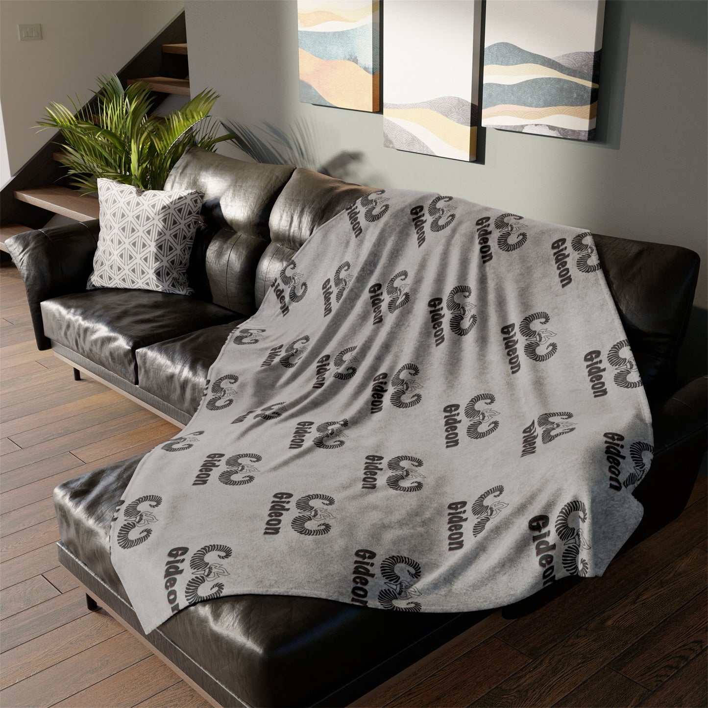 Gideon B/W Soft Polyester Blanket