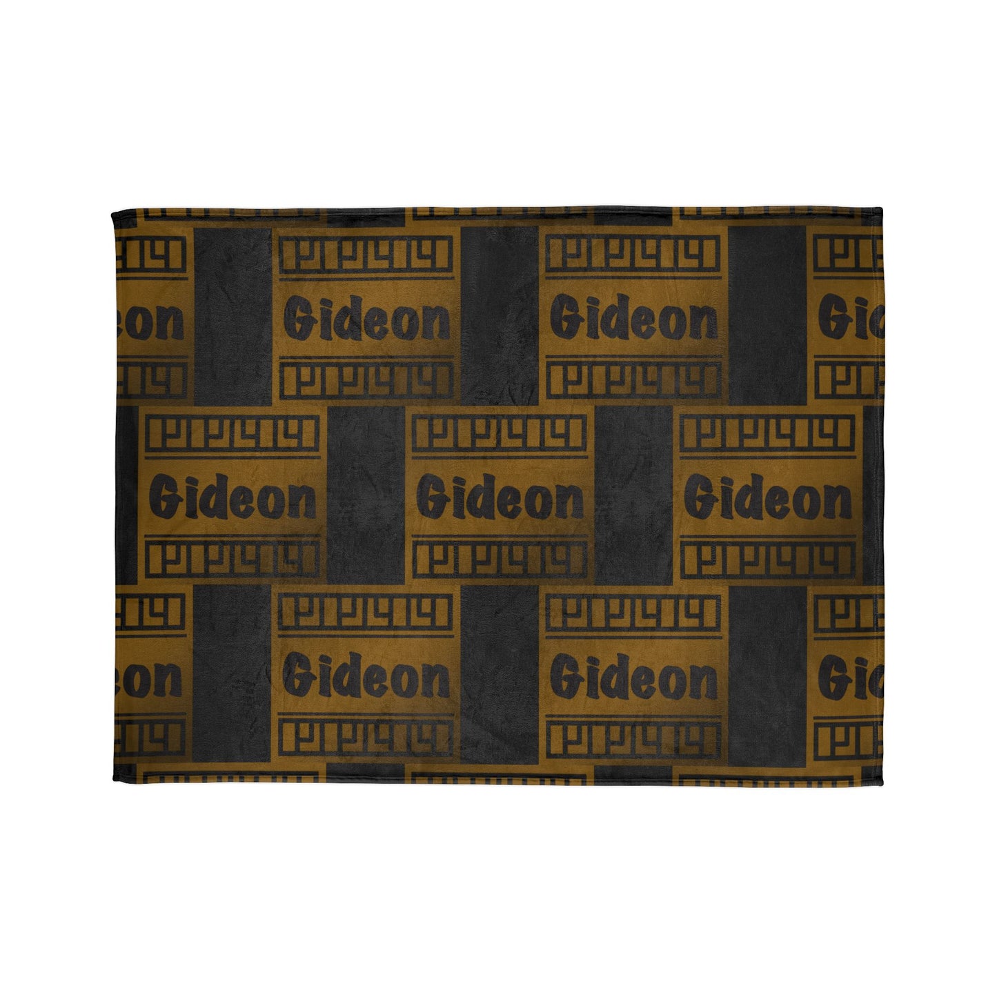 Gideon Black and Brown Soft Polyester Blanket