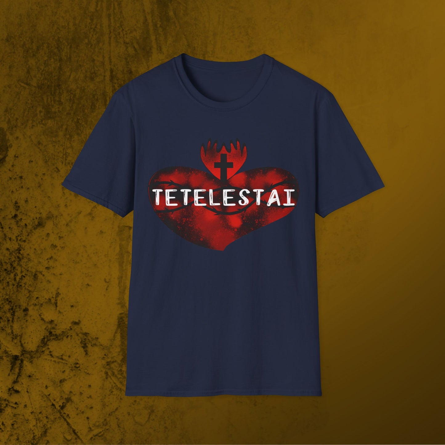 Tetelestai sacred heart of Jesus unisex Softstyle T-Shirt