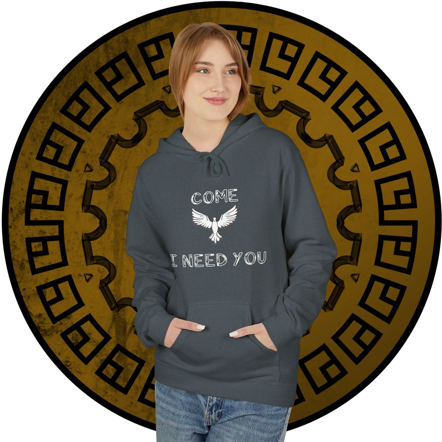 Hoodie - 'Come Holy Spirit, I need you' Bible Quote Sweatshirt