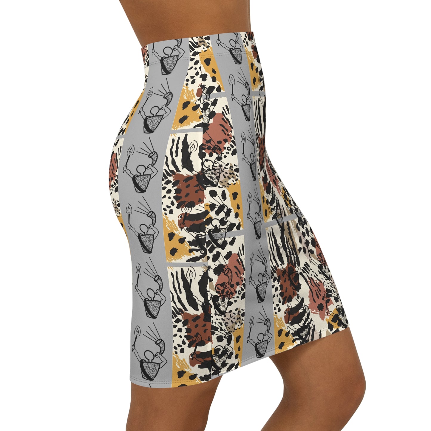 Gideon Print Women's Mid-Waist Pencil Skirt (AOP)