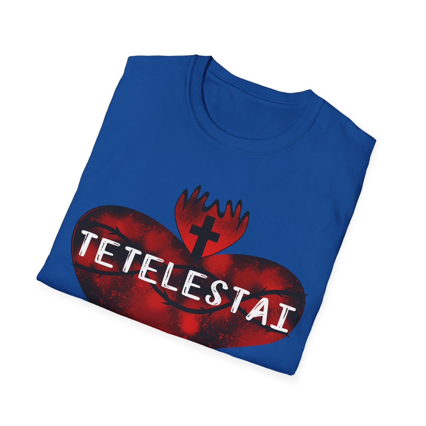 Tetelestai sacred heart of Jesus unisex Softstyle T-Shirt