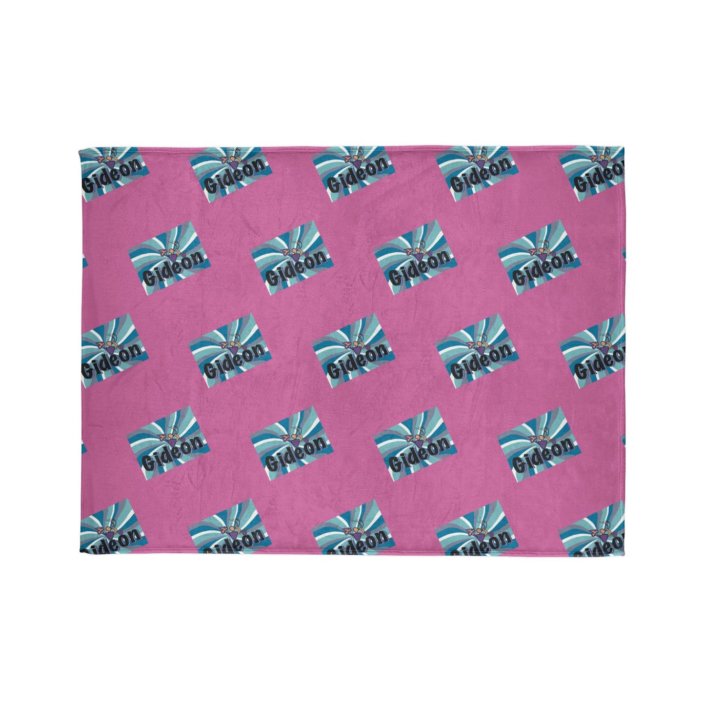 Gideon Pink and Blue Soft Polyester Blanket