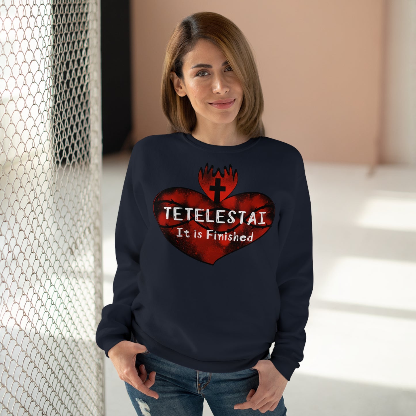 Tetelestai Unisex Crew Neck Sweatshirt (EU)