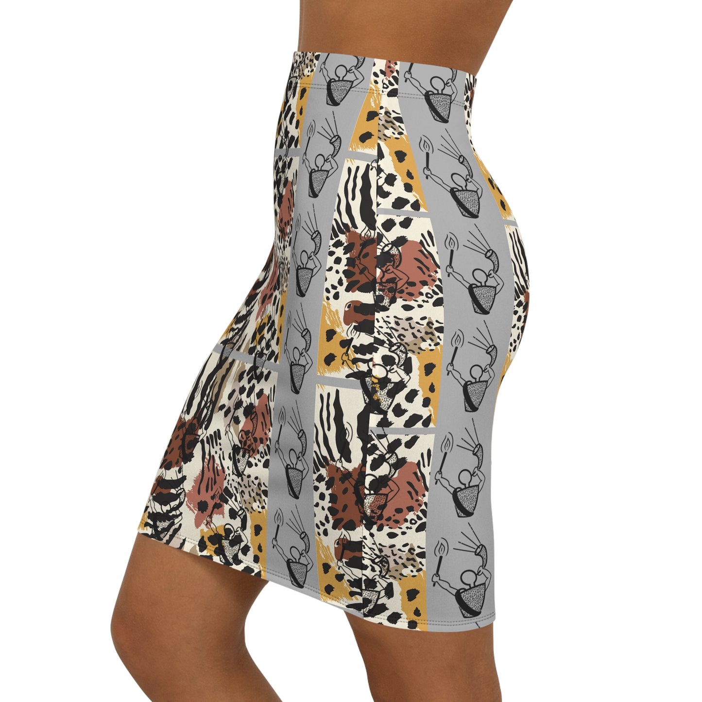 Gideon Print Women's Mid-Waist Pencil Skirt (AOP)