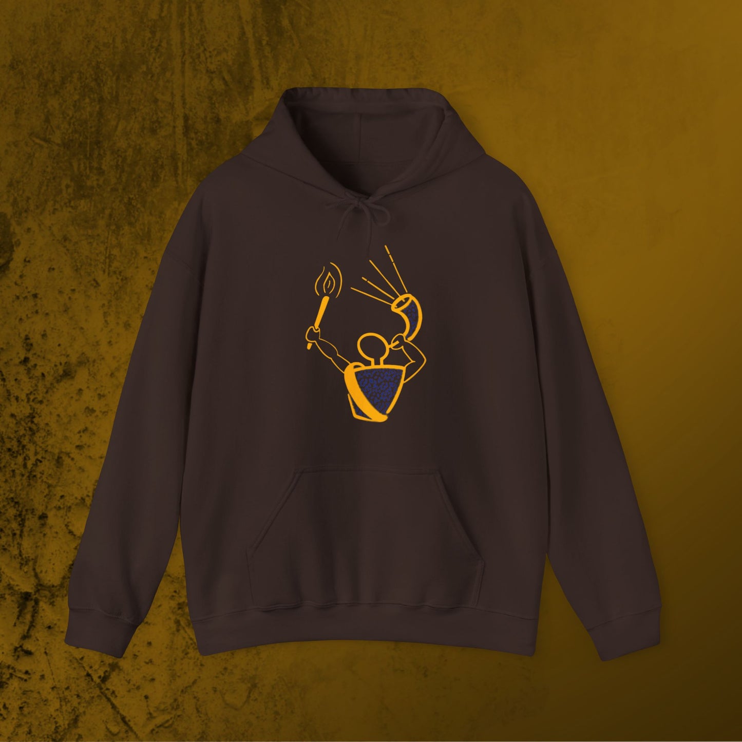 Gideon blowing the Trumpet/Horn Unisex Hoodie