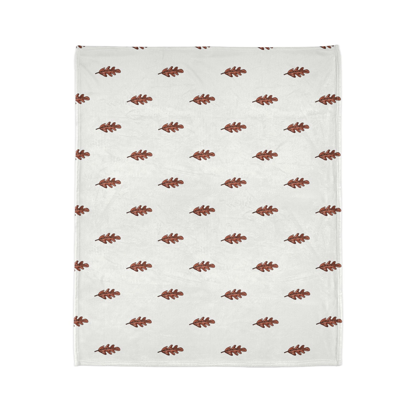 Brown Oak Leaves Soft Polyester Blanket