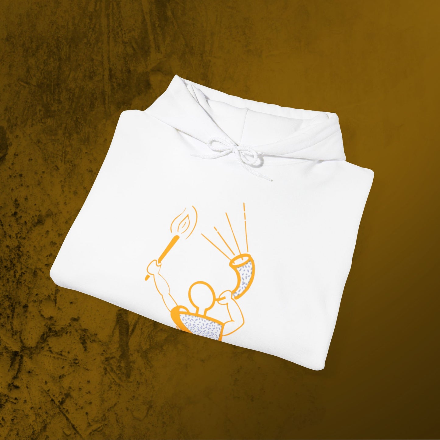 Gideon blowing the Trumpet/Horn Unisex Hoodie
