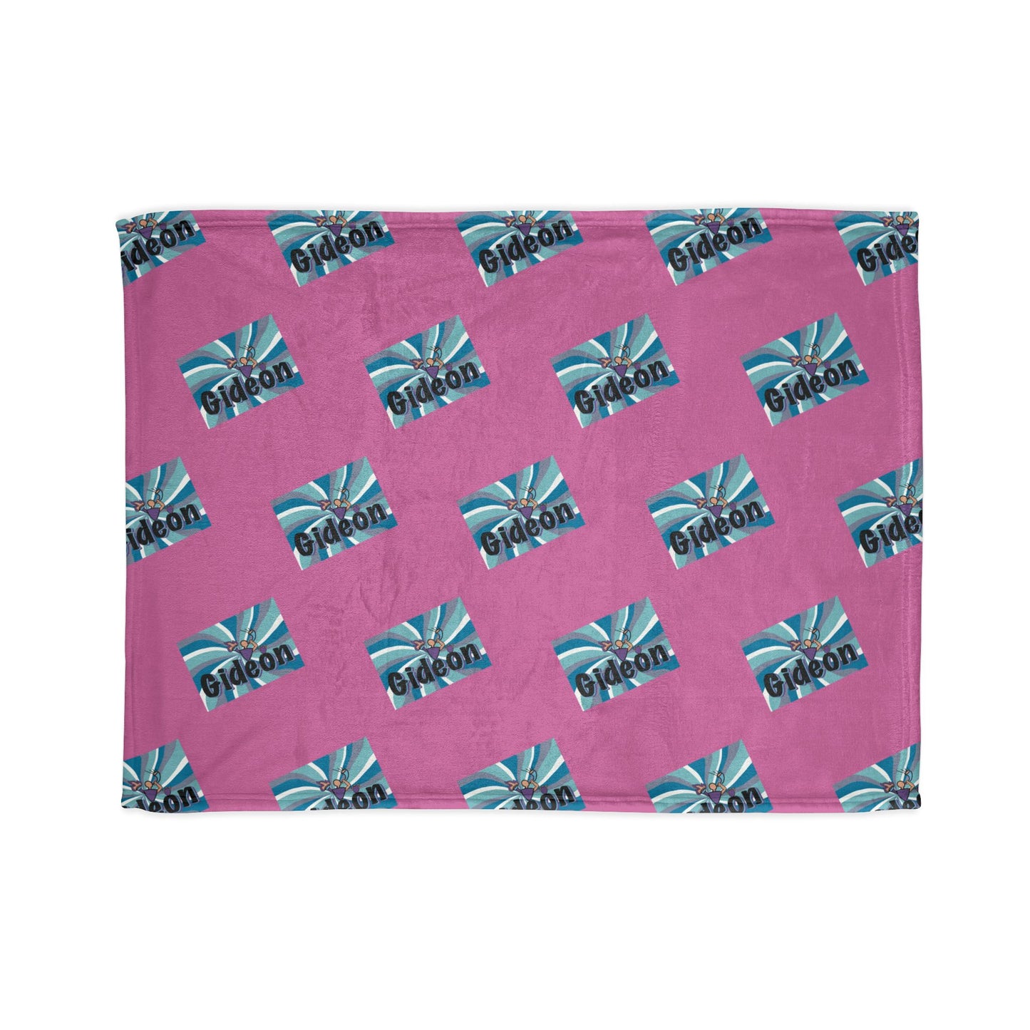 Gideon Pink and Blue Soft Polyester Blanket