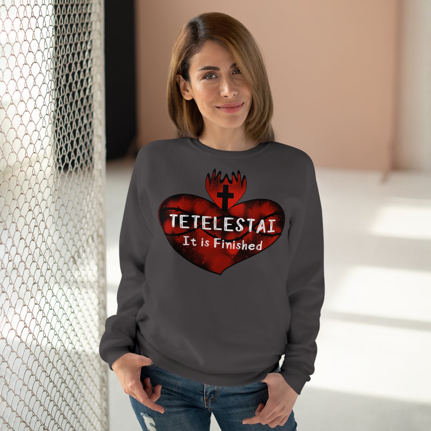 Tetelestai Unisex Crew Neck Sweatshirt (EU)