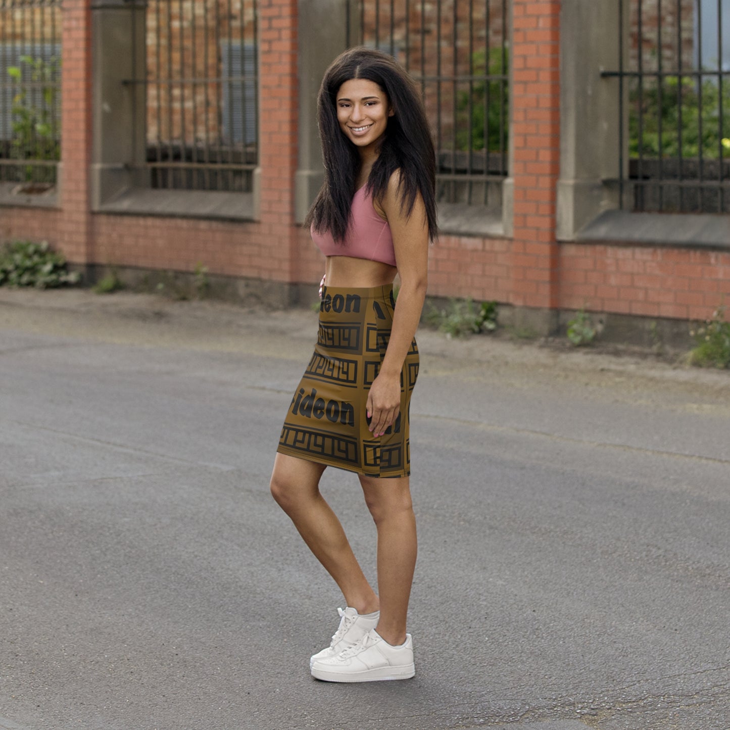 Women's Mid-Waist Pencil Skirt (AOP)