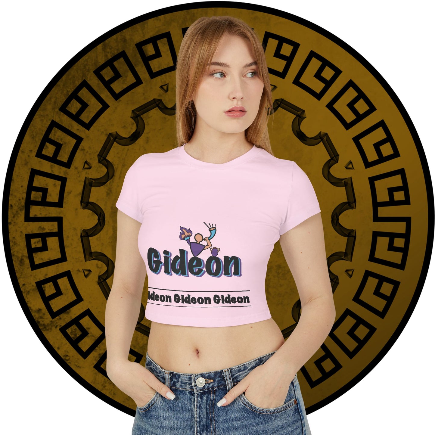 Vibrant Gideon Art Women's Baby Tee