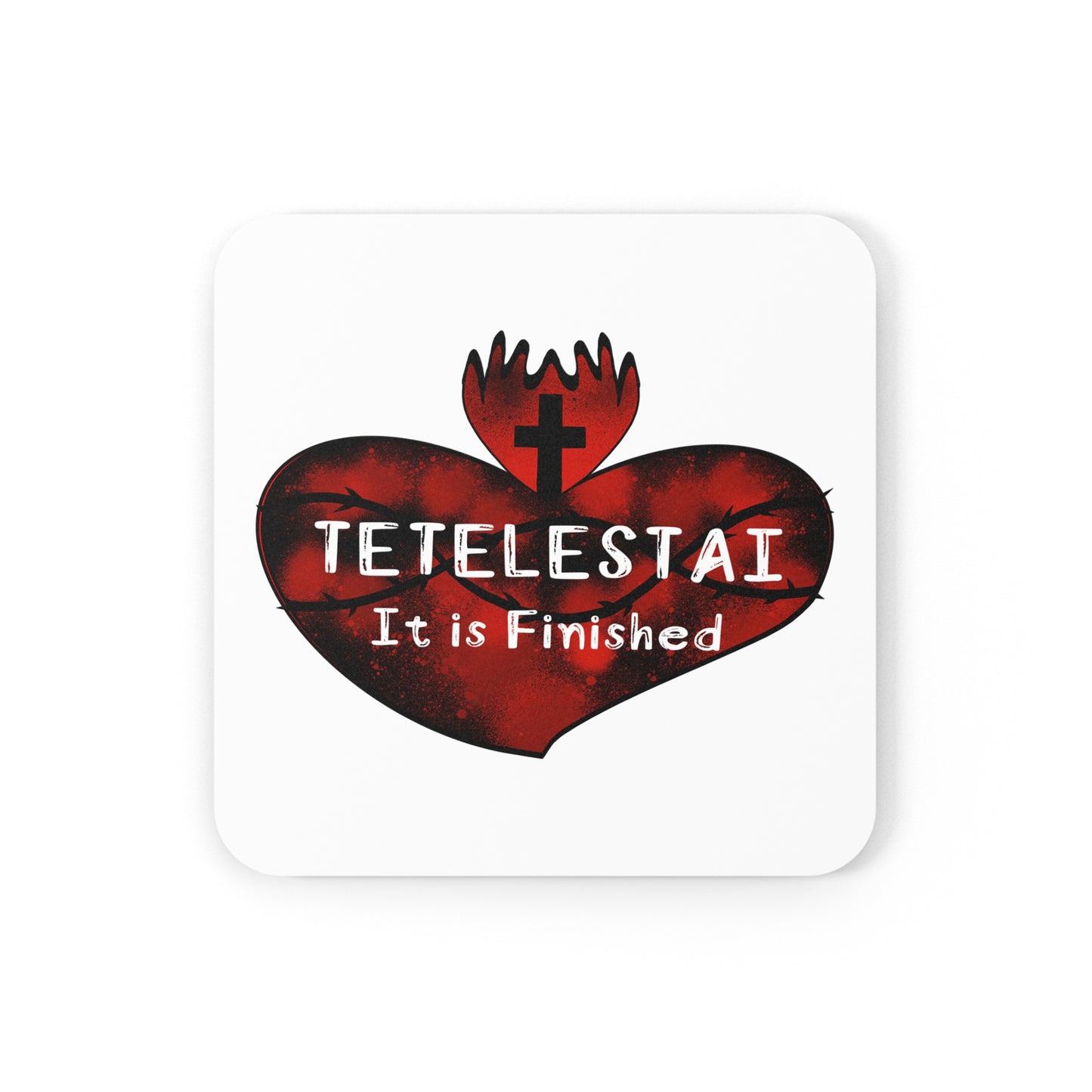 Tetelestai Cork Back Coaster