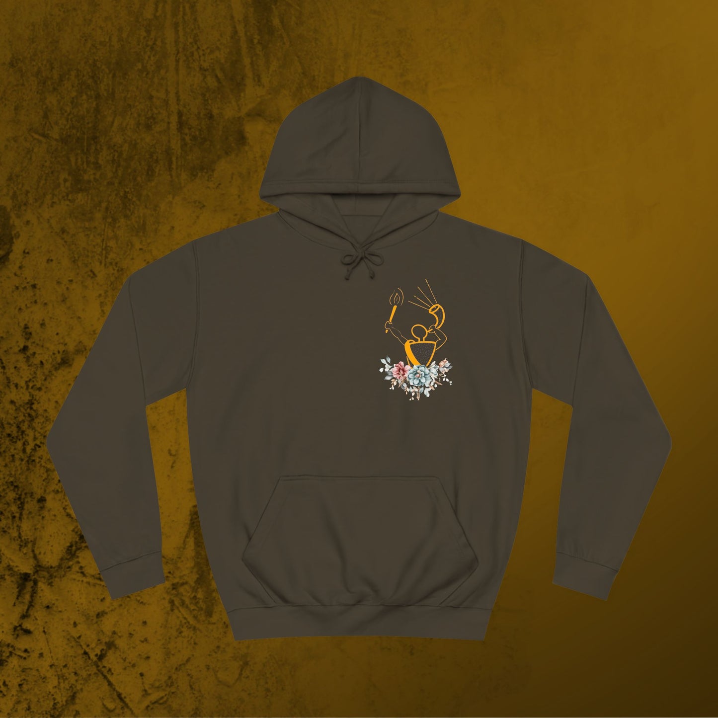 Gideon art ram horn & torch Unisex College Hoodie