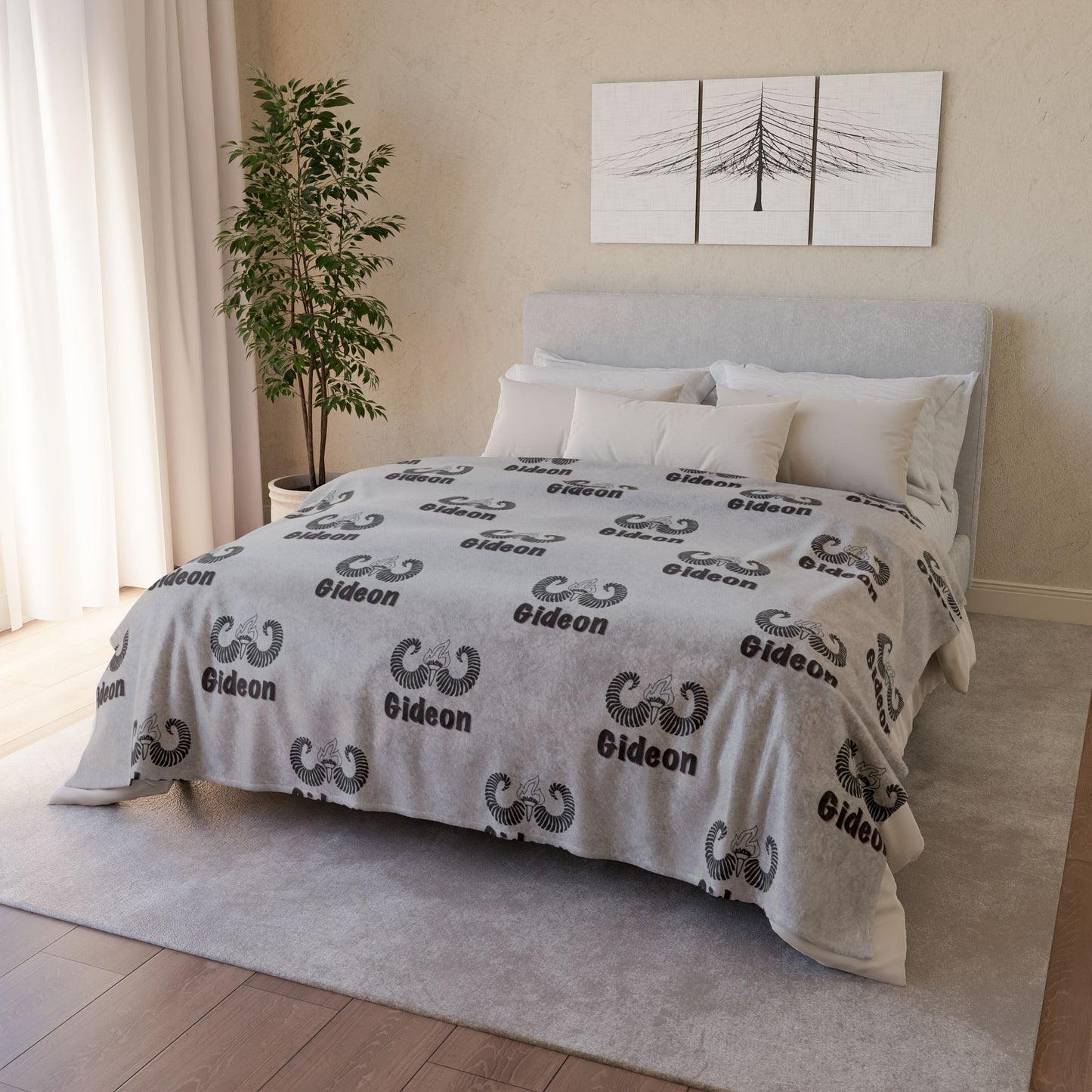 Gideon B/W Soft Polyester Blanket