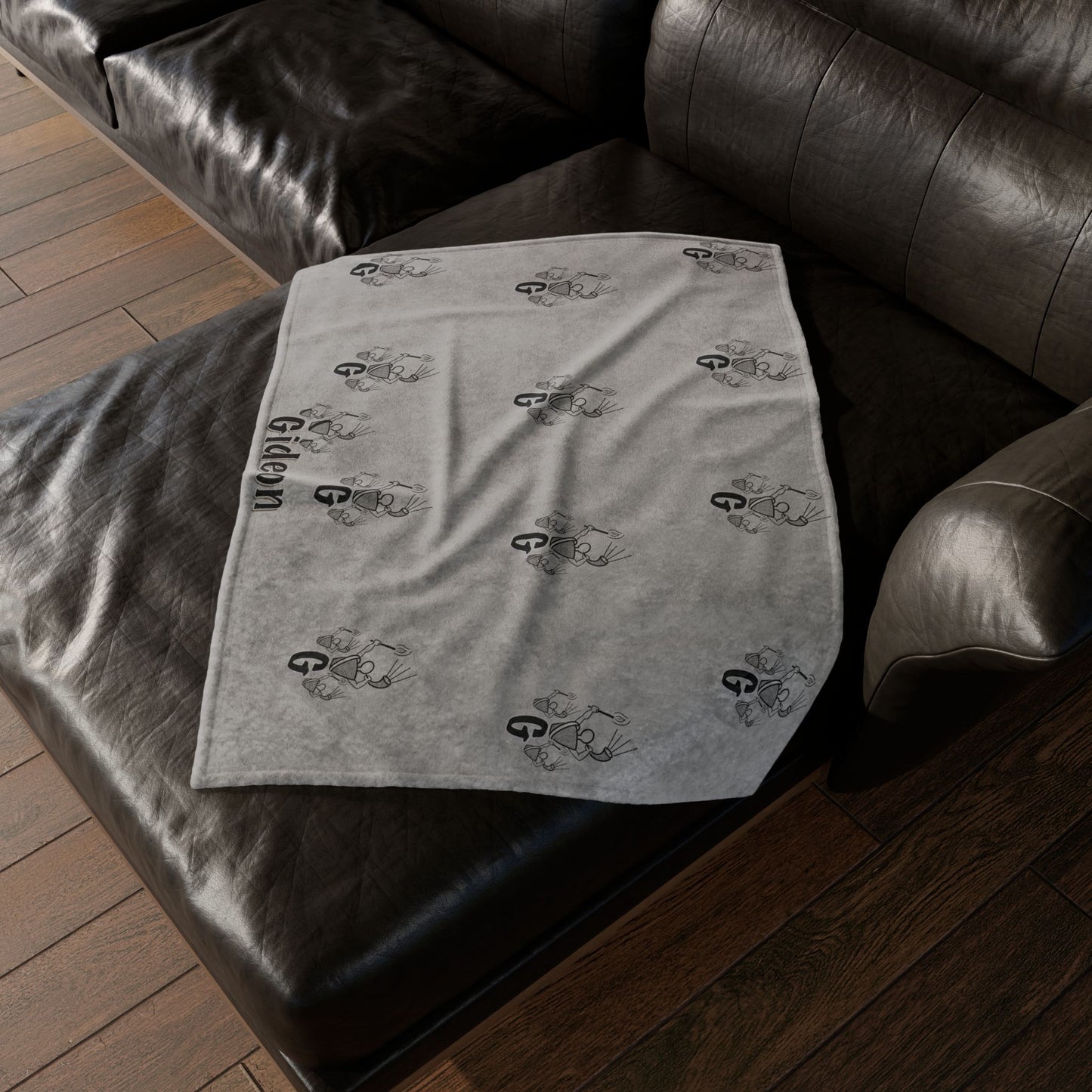 Gideon B/W Soft Polyester Blanket