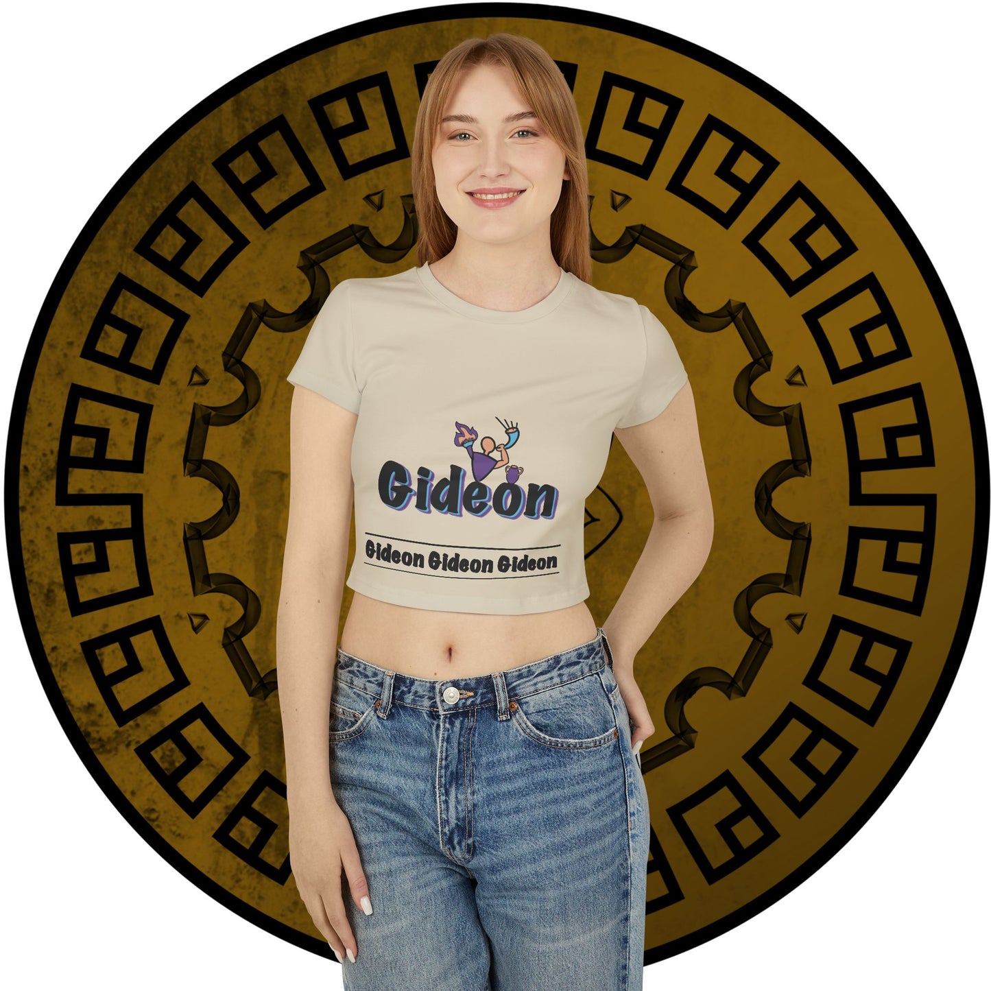 Vibrant Gideon Art Women's Baby Tee