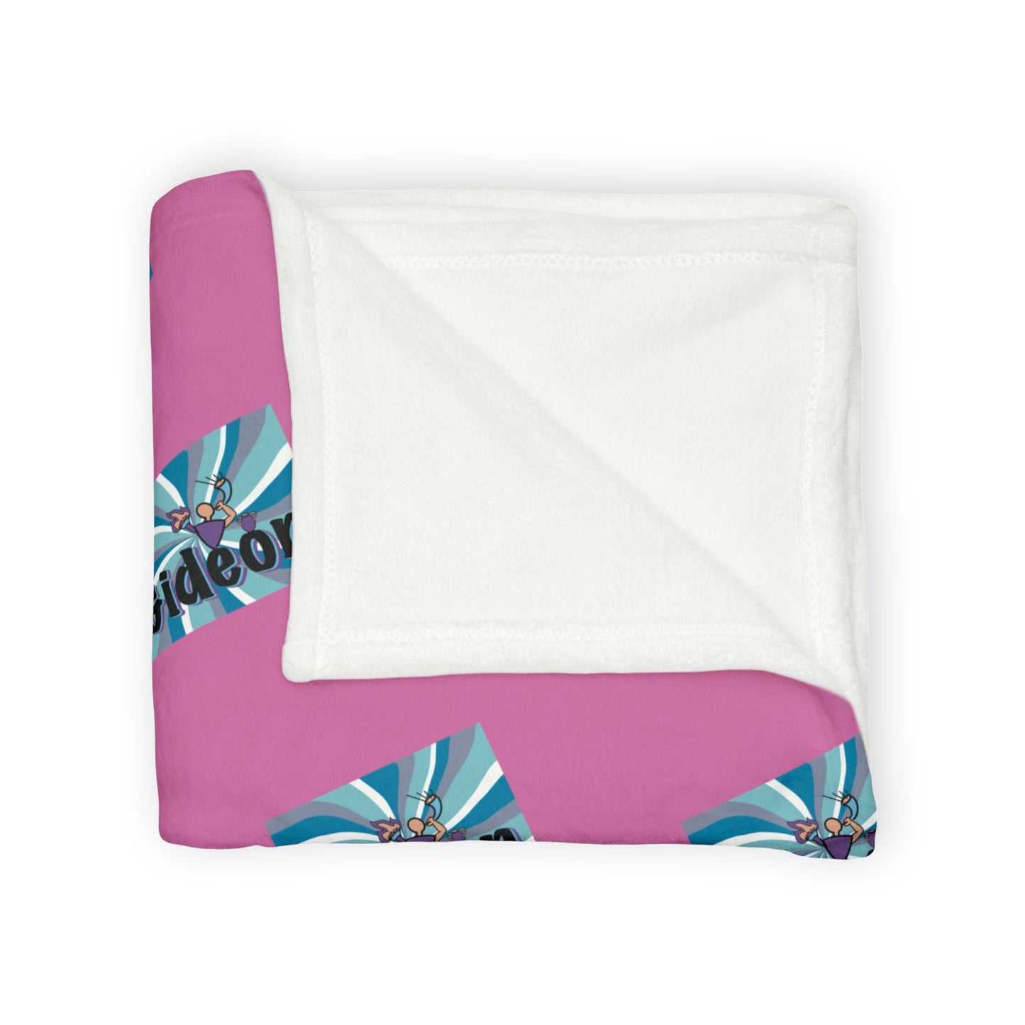 Gideon Pink and Blue Soft Polyester Blanket