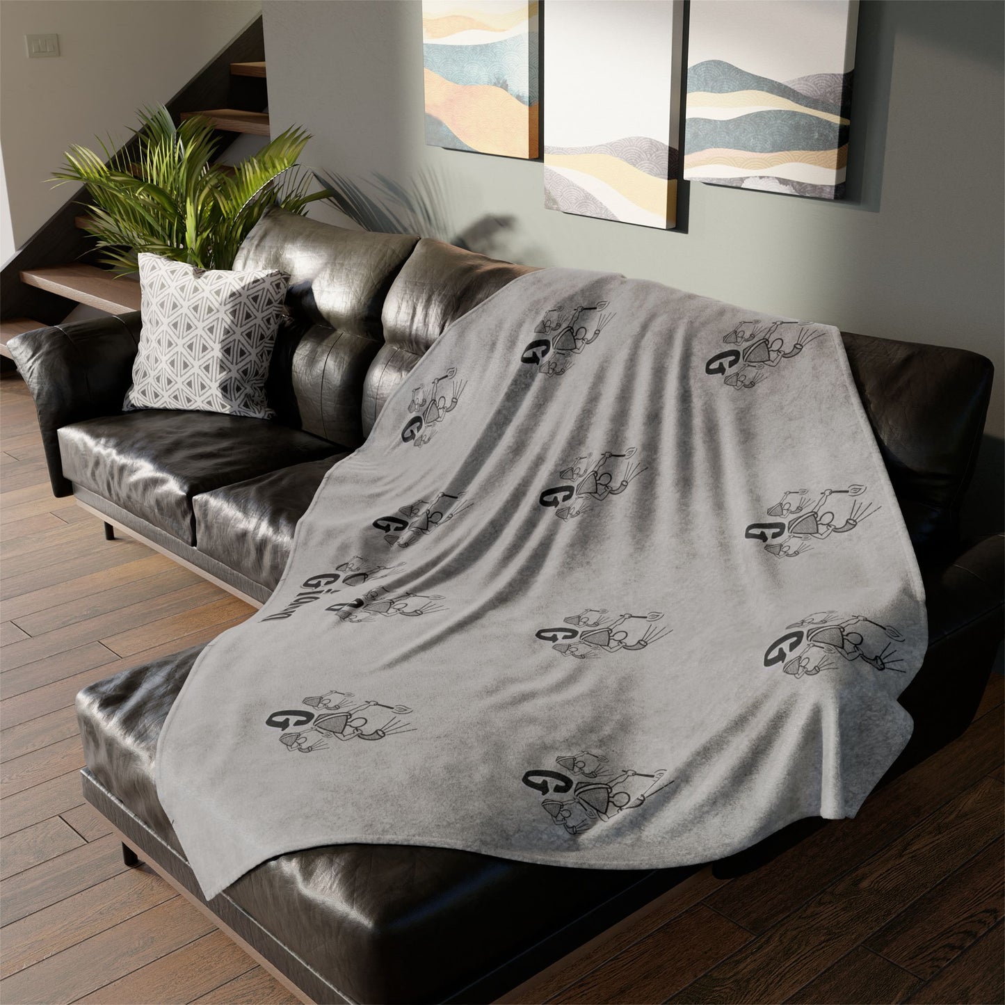 Gideon B/W Soft Polyester Blanket