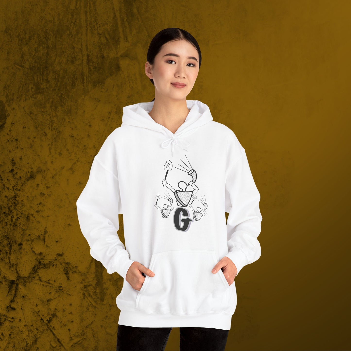 Gideon Monochrome Hoodie – Bold and Minimal Faith-Inspired Apparel