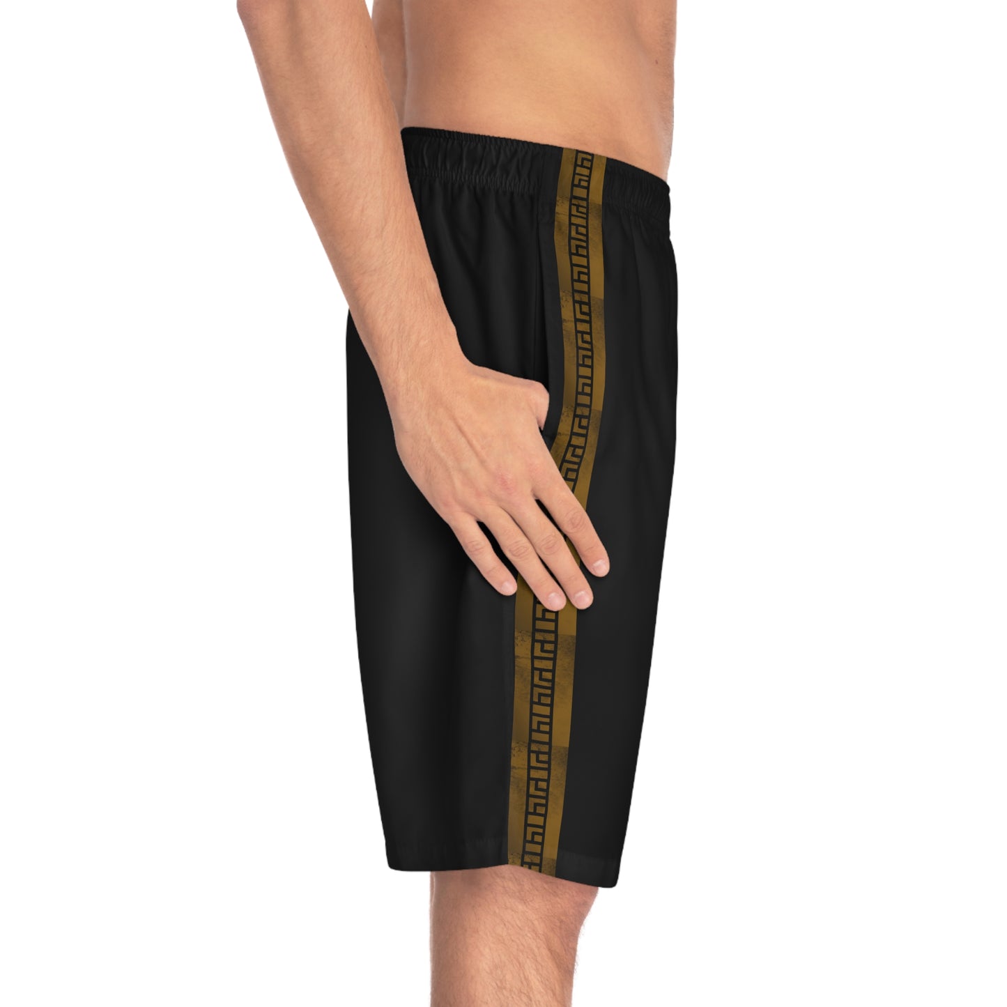 Gideon design on Black Men's Board Shorts (AOP)