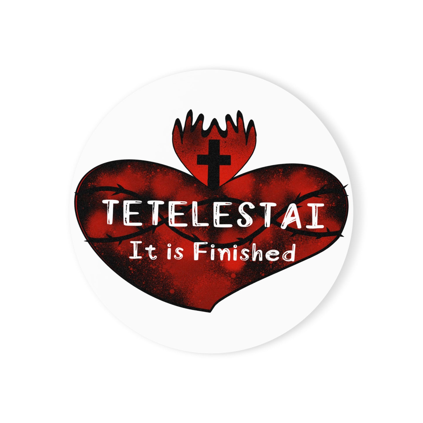 Tetelestai Cork Back Coaster
