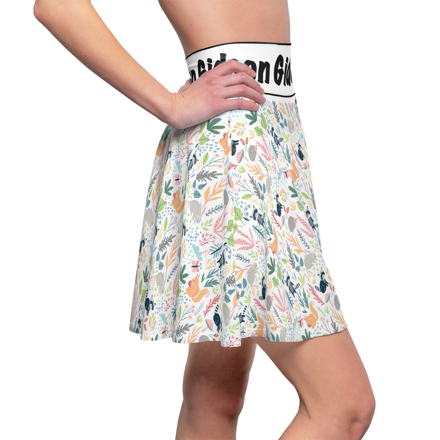 Racoon Women's Skater Skirt (AOP)