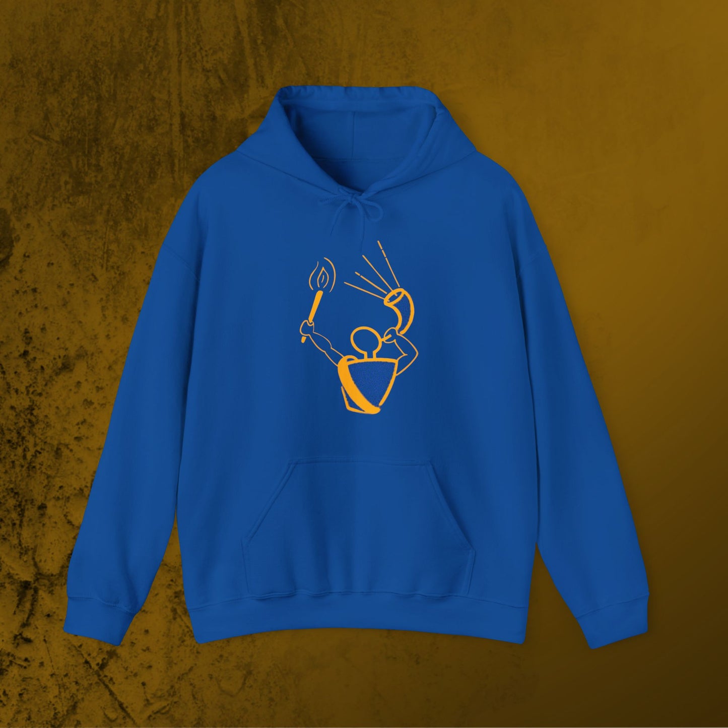 Gideon blowing the Trumpet/Horn Unisex Hoodie