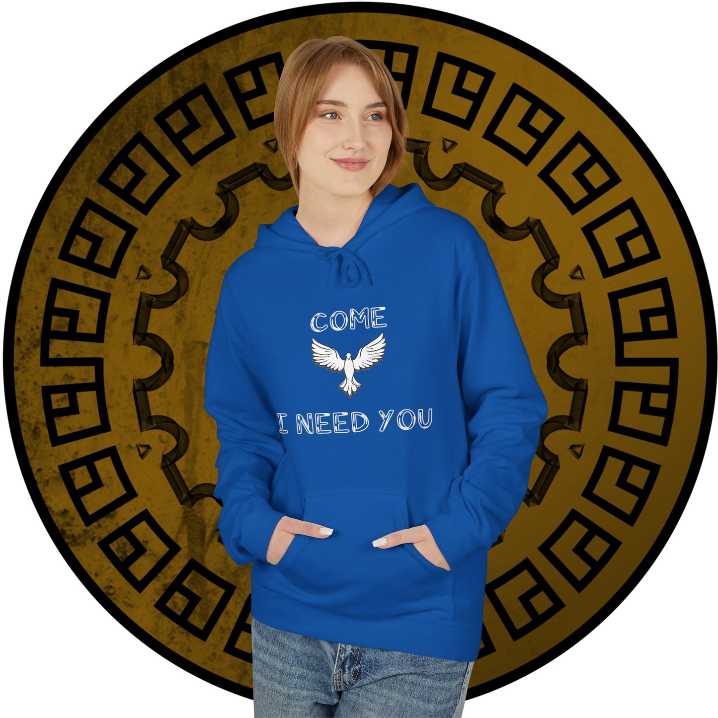 Hoodie - 'Come Holy Spirit, I need you' Bible Quote Sweatshirt
