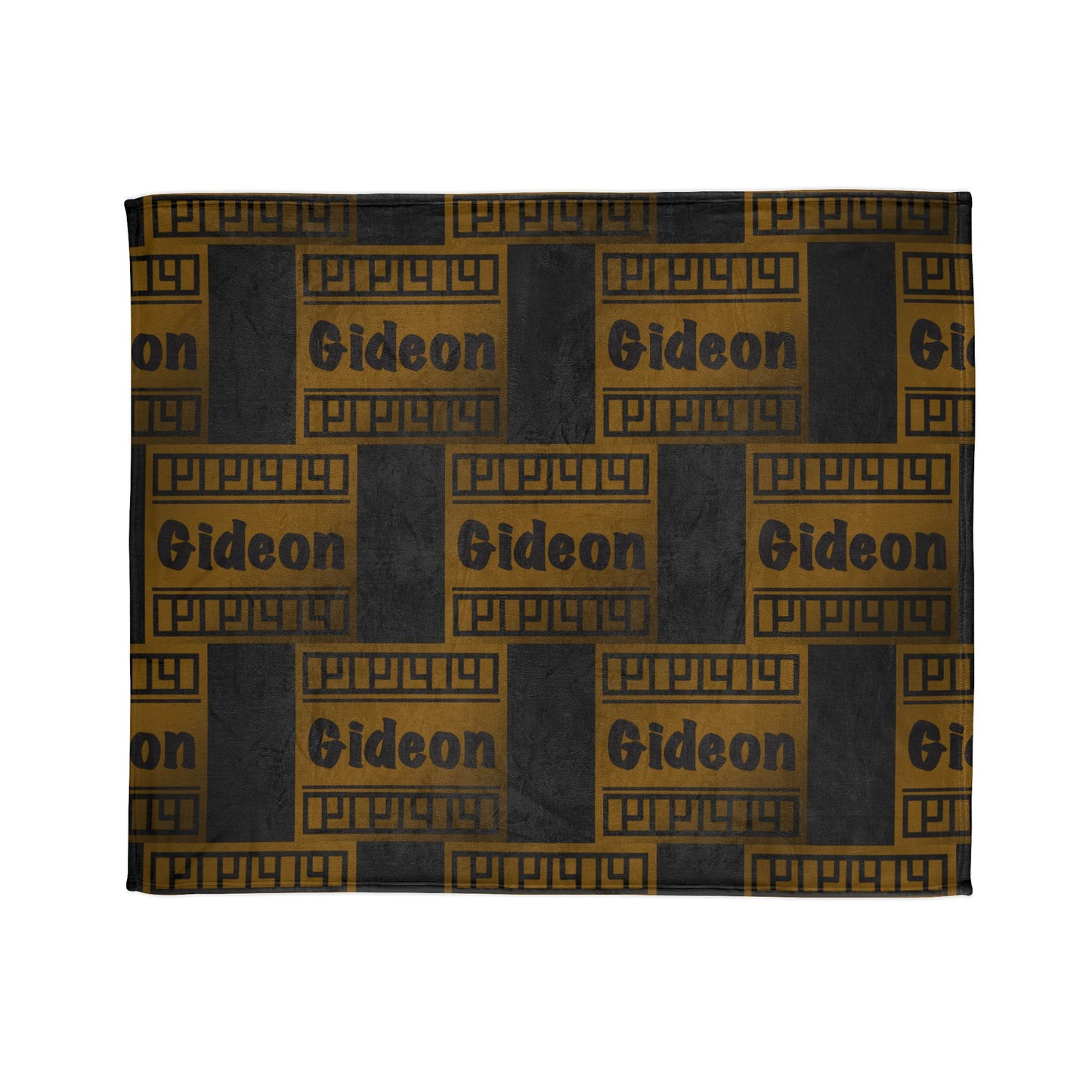 Gideon Black and Brown Soft Polyester Blanket