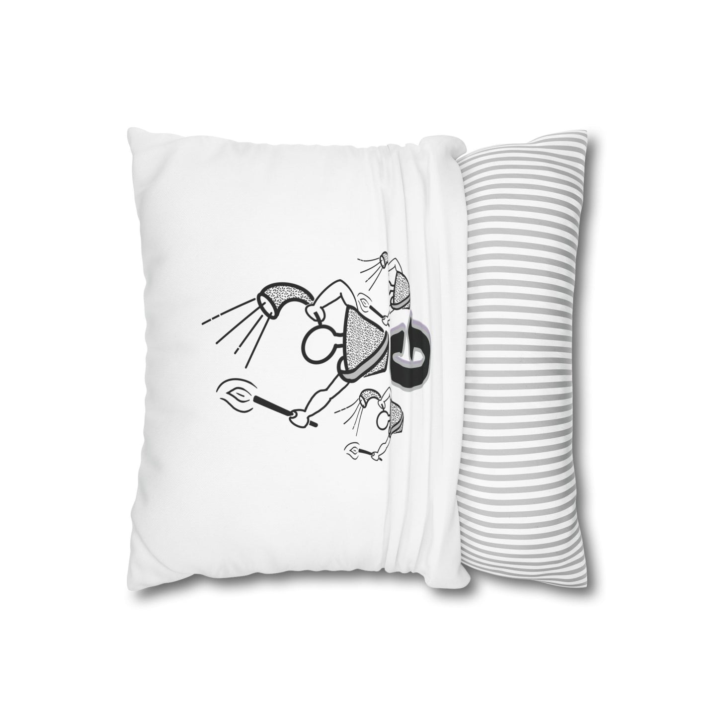 Gideon B/W Square Poly Canvas Pillowcase