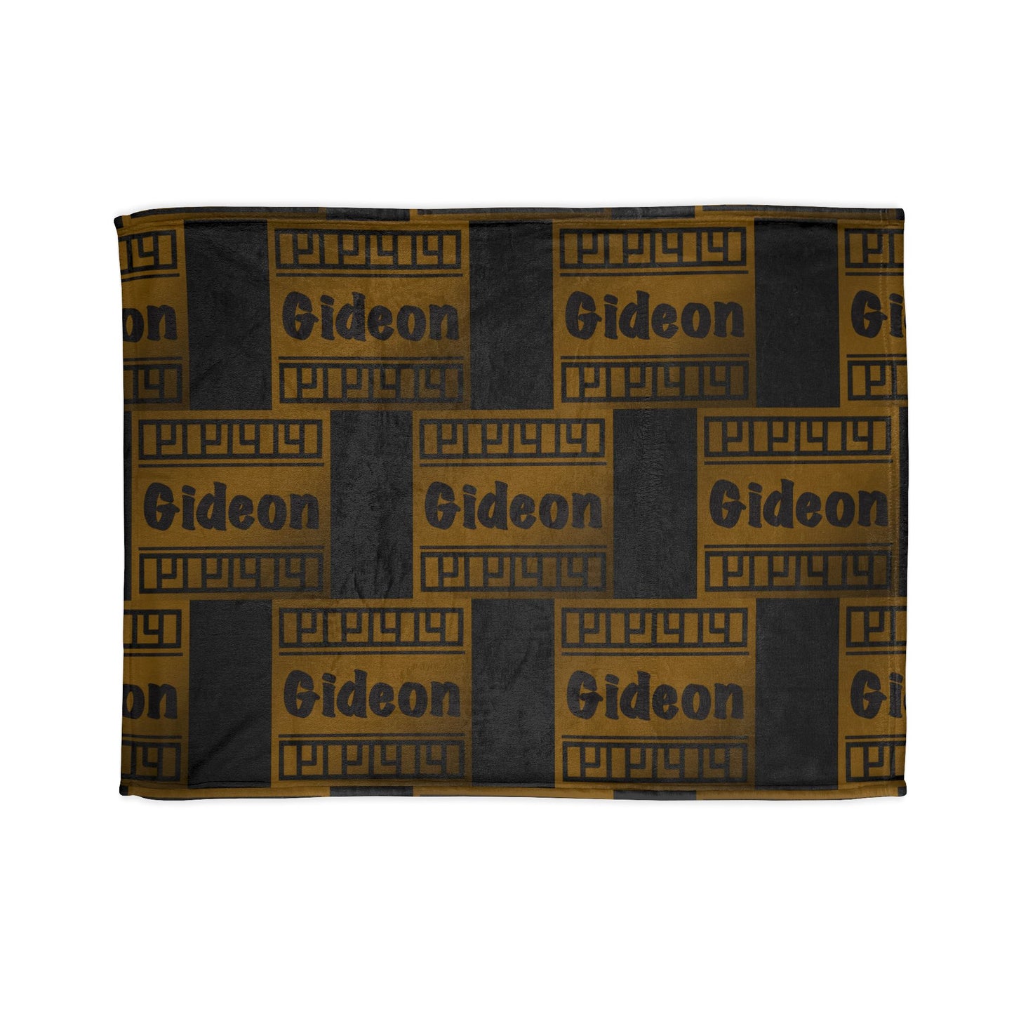 Gideon Black and Brown Soft Polyester Blanket