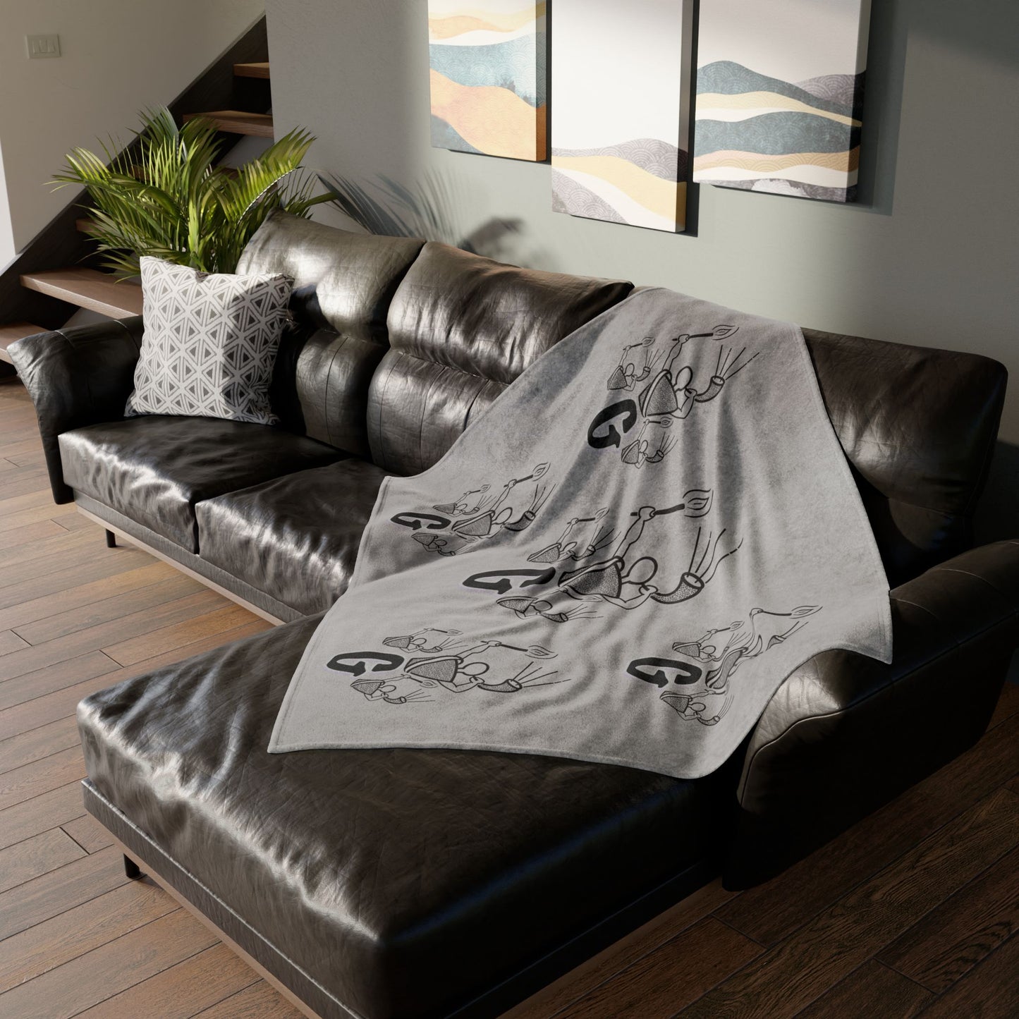 Gideon B/W Soft Polyester Blanket
