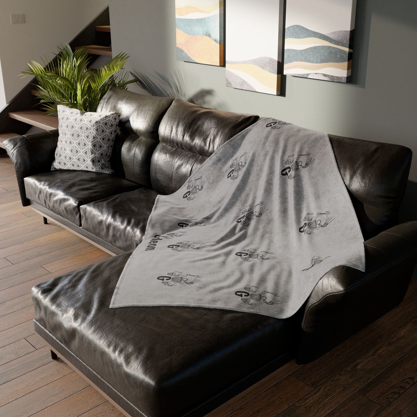 Gideon B/W Soft Polyester Blanket