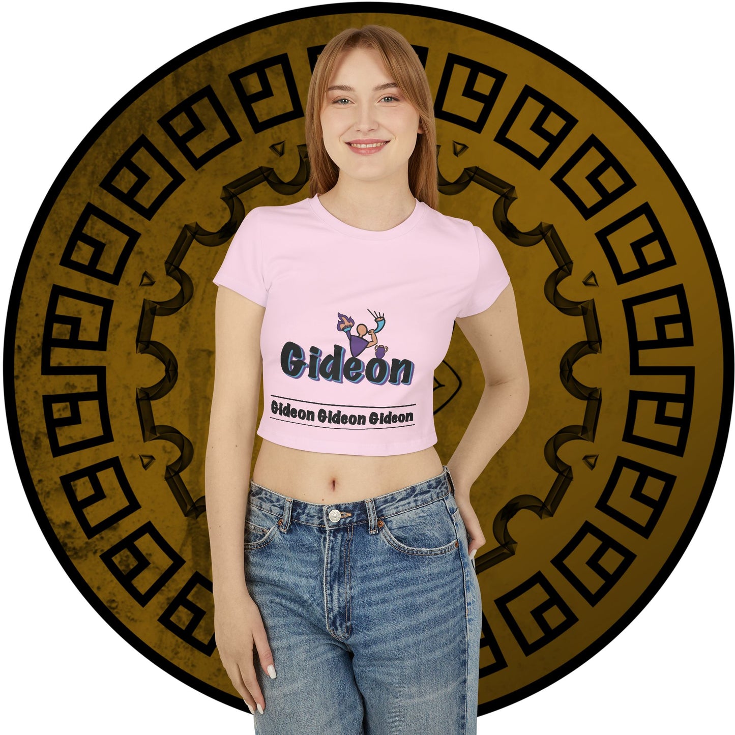 Vibrant Gideon Art Women's Baby Tee