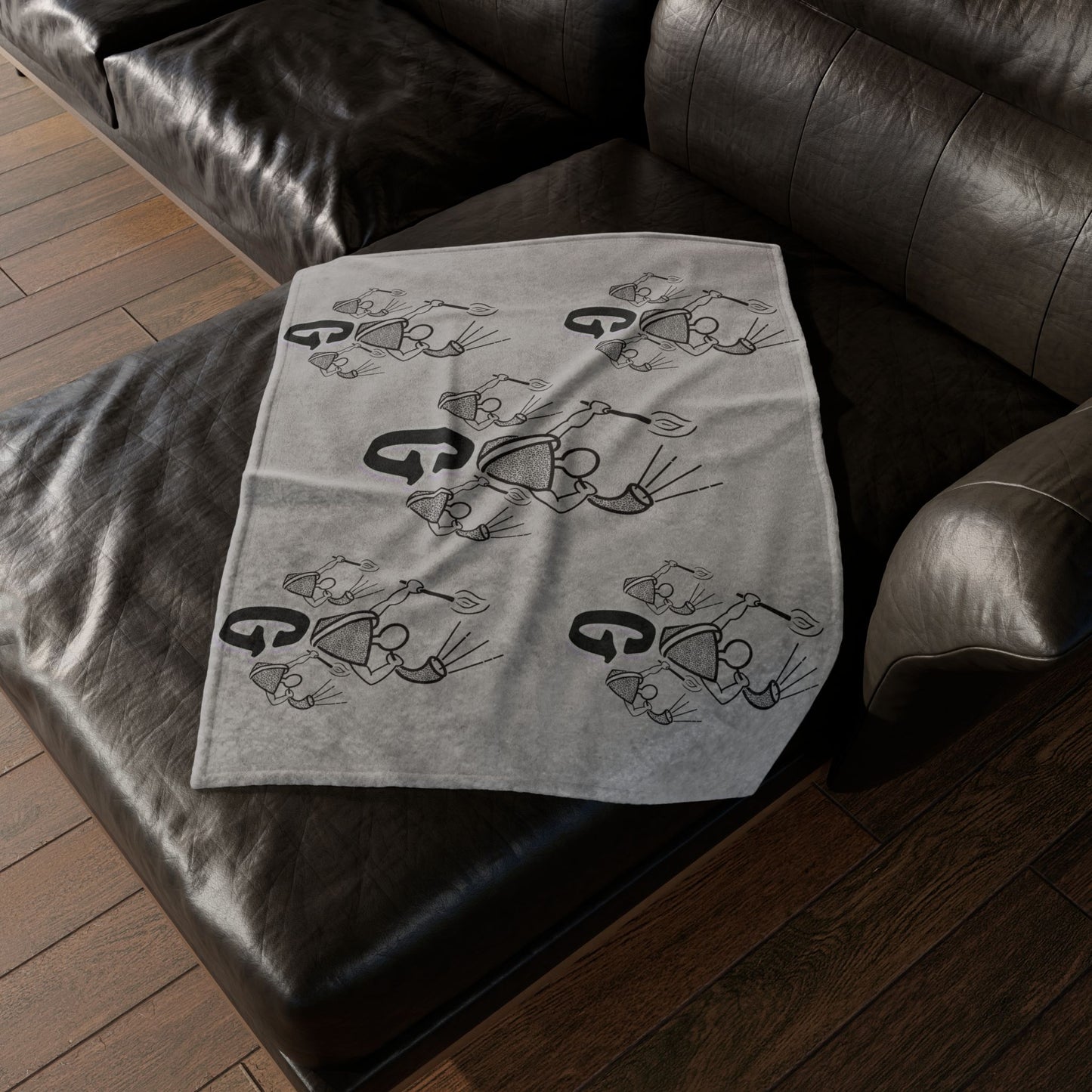 Gideon B/W Soft Polyester Blanket