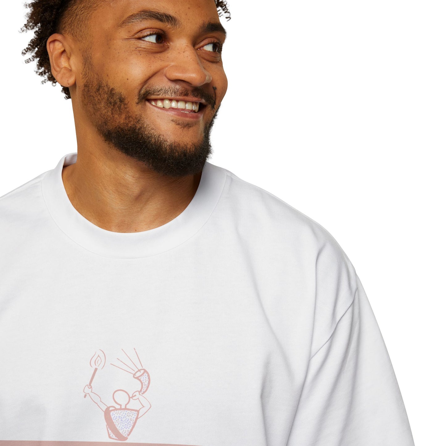 Pink Gideon Men's Heavy Oversized Tee