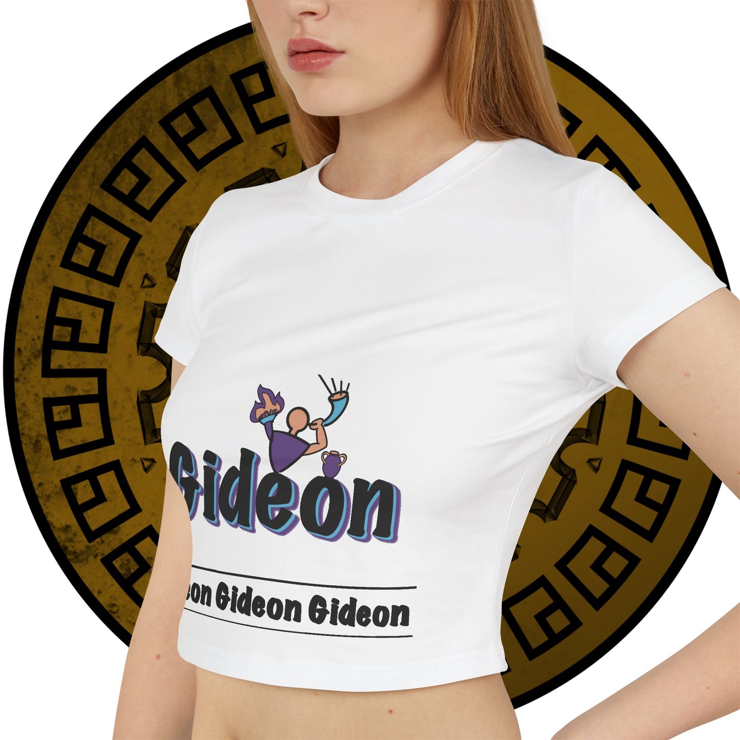 Vibrant Gideon Art Women's Baby Tee