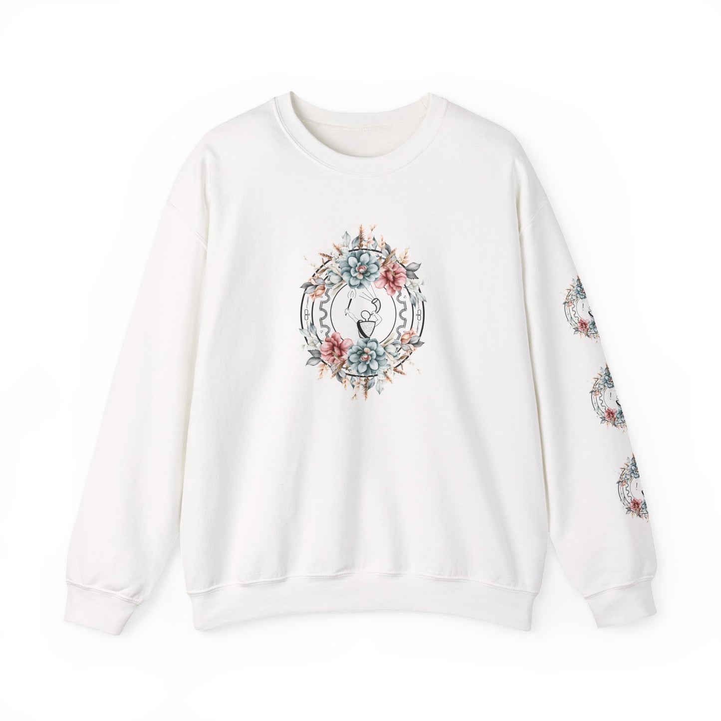 Gideon Floral Garland Unisex Heavy Blend Crewneck Sweatshirt