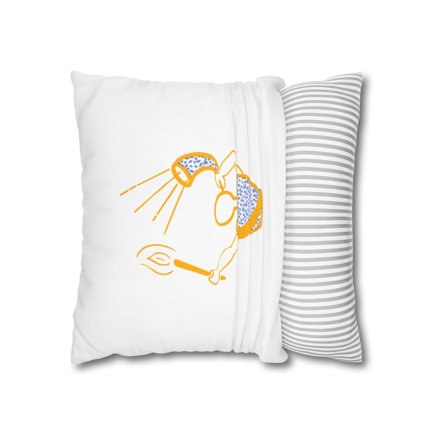 Gideon Ram and Torch Square Poly Canvas Pillowcase