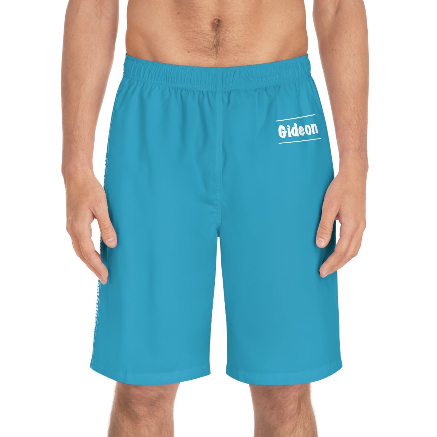 Gideon White on Blue Men's Board Shorts (AOP)