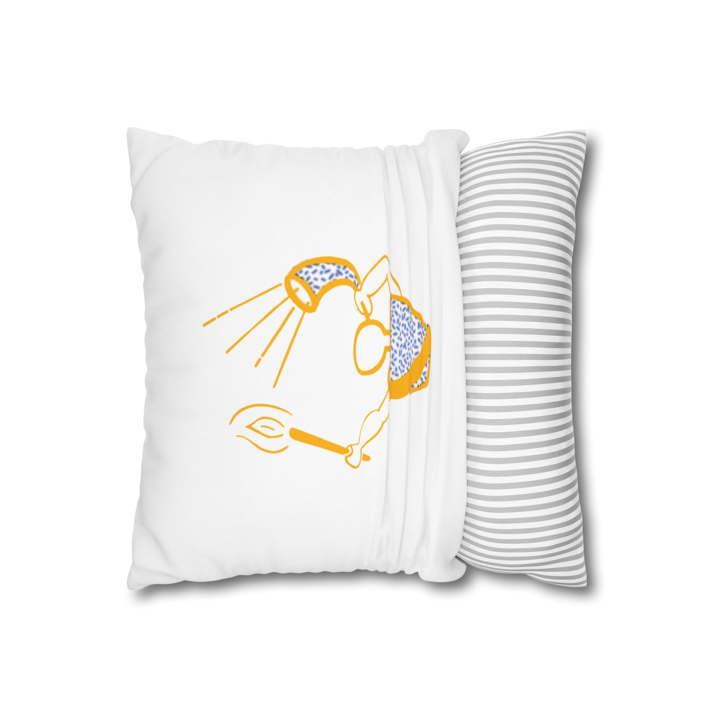 Gideon Ram and Torch Square Poly Canvas Pillowcase