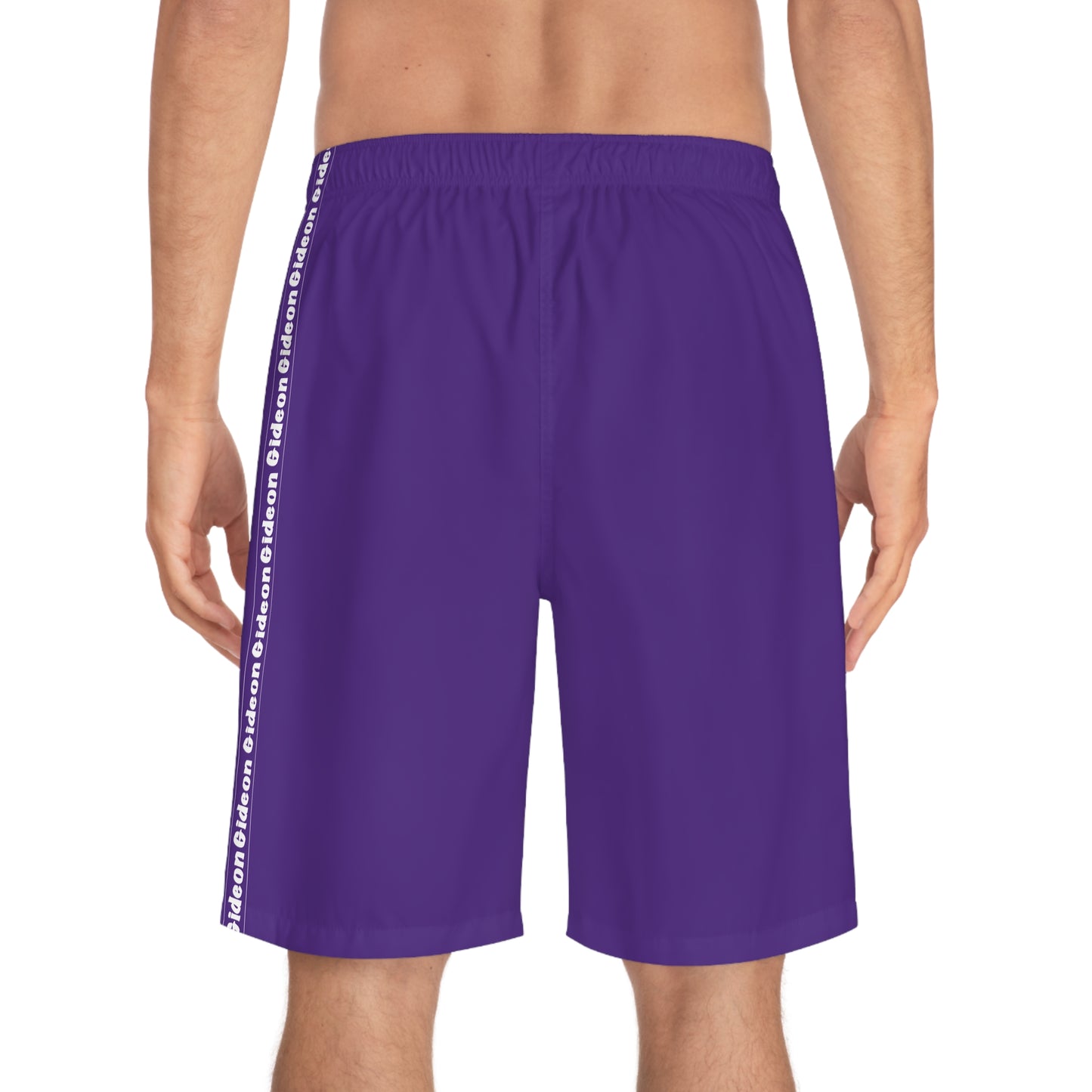 Gideon White on Purple Men's Board Shorts (AOP)