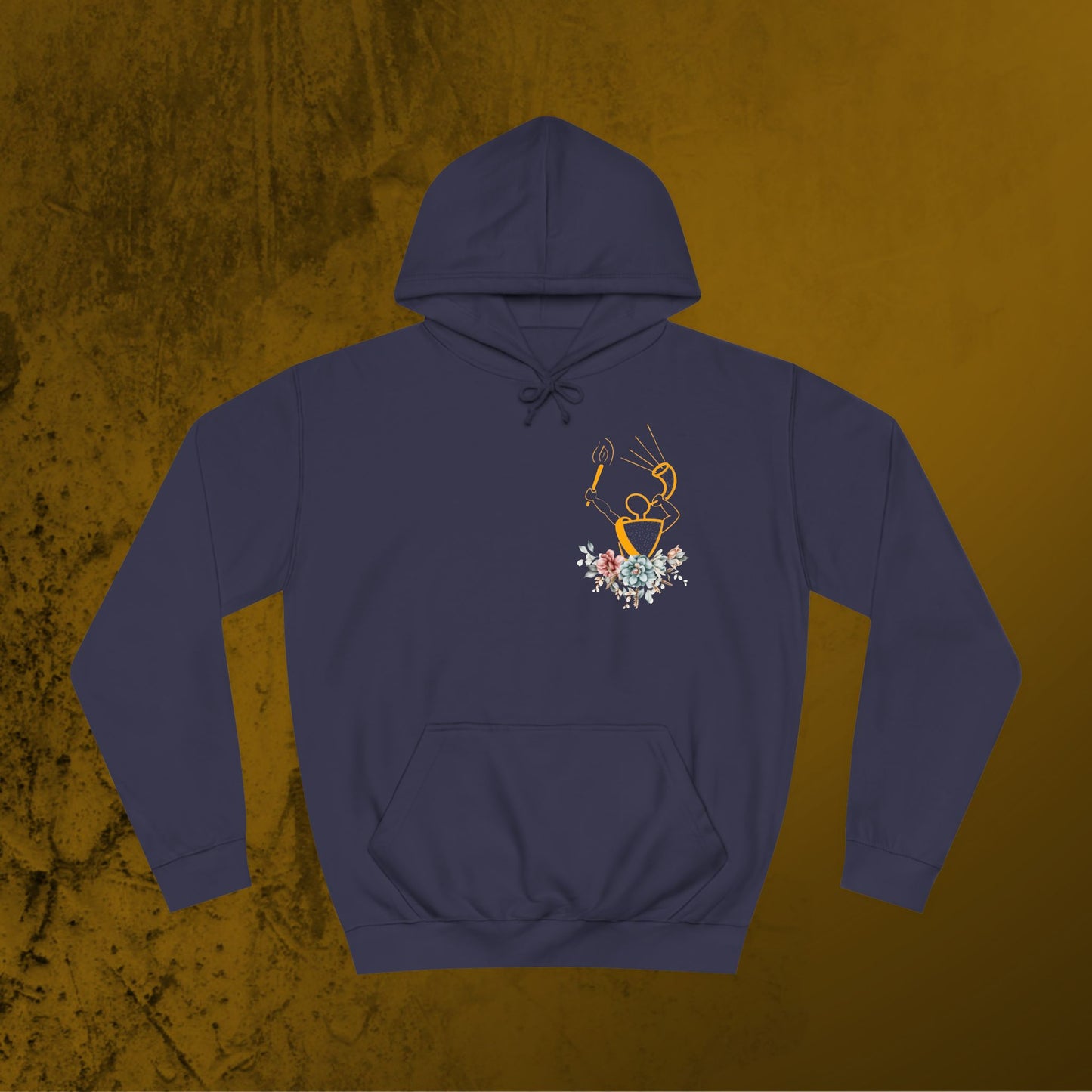 Gideon art ram horn & torch Unisex College Hoodie