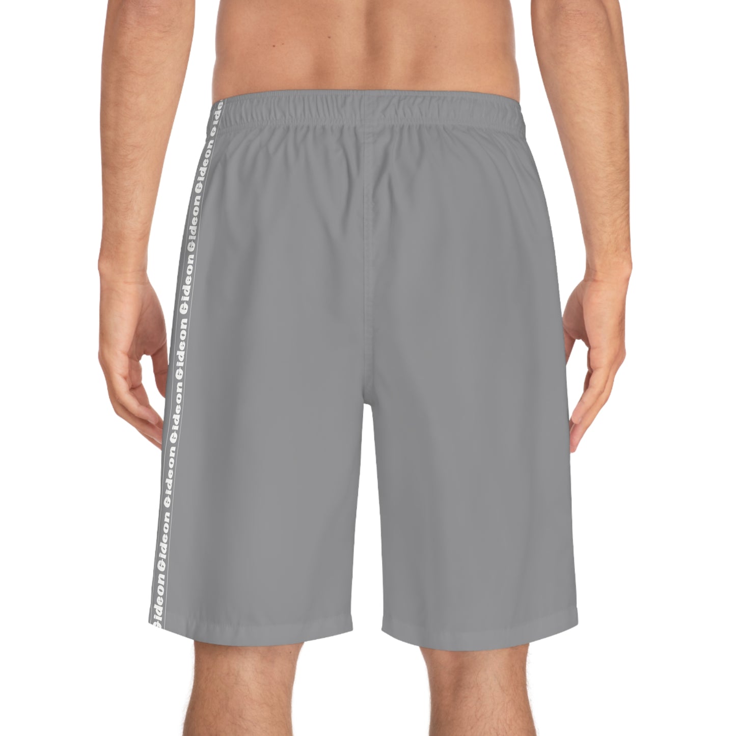 Gideon White on Grey Men's Board Shorts (AOP)